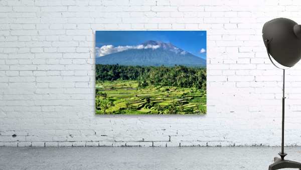 Mount Agung with Rice Fields Bali Wall Preview