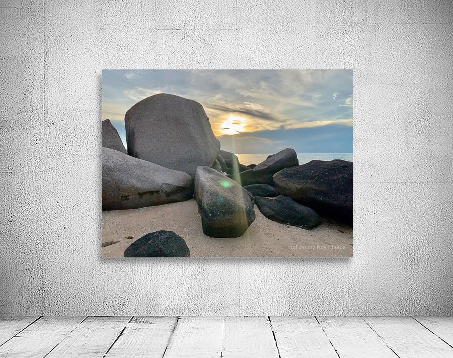 Sunset Over the Rocks Wall Preview