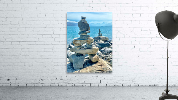 Inukshuk in Front of the Lake Wall Preview