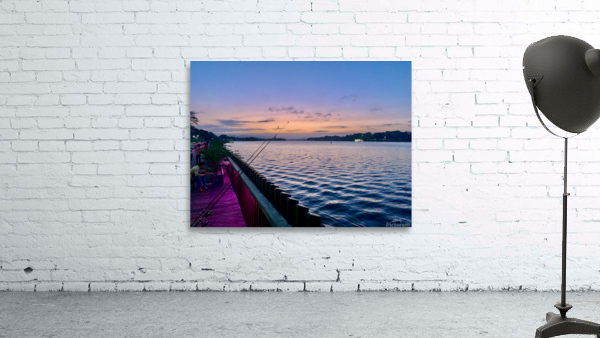 Fishing at Sunset Wall Preview