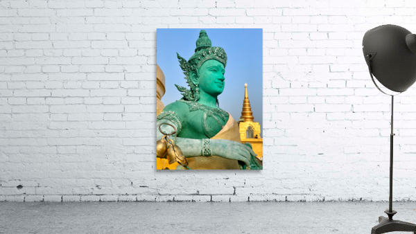 Green Thai Temple Statue Wall Preview