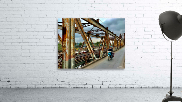 Crossing the Bridge on a Motorbike Wall Preview