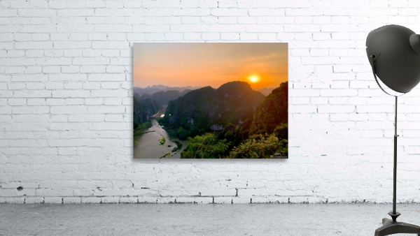 Dam Sen Hang Mua Viewpoint at Sunset Wall Preview