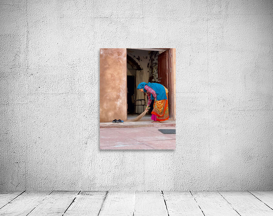 Lady Sweeping the Floor Wall Preview