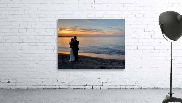 Newlyweds Sunset Beach Jeju South Korea 1 Wall Preview