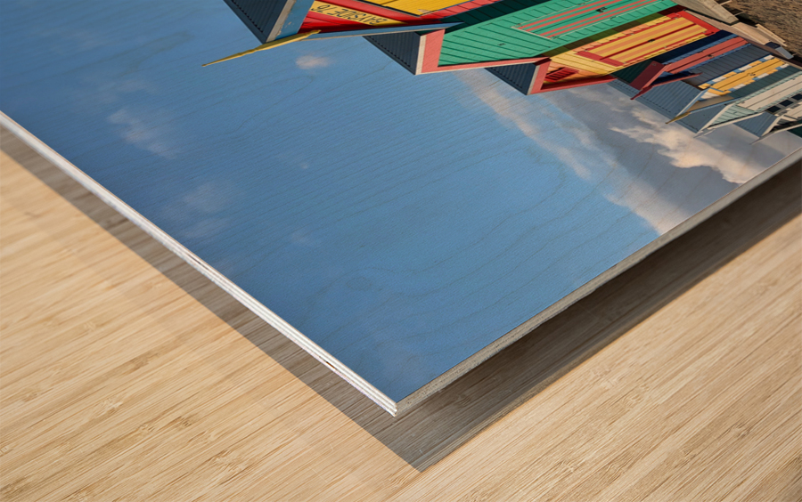 Beach Huts Impression sur bois