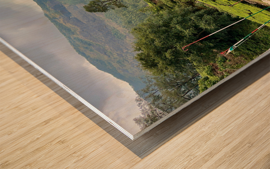 Chuch in Tea Plantations Wood print