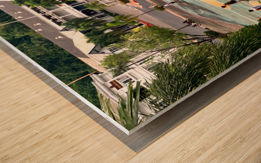 Basketball Court Wood print