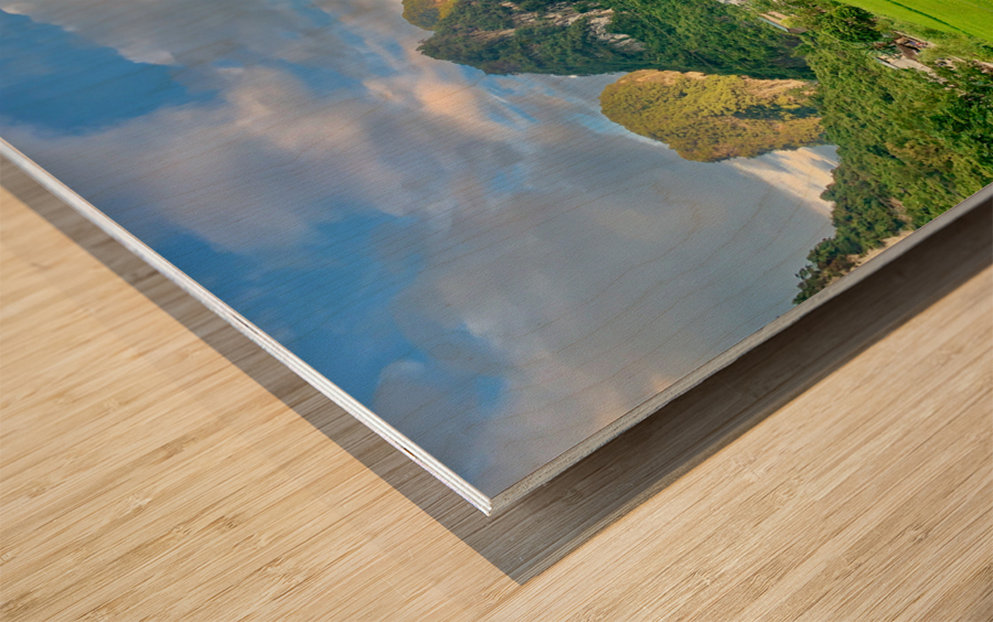 Green Mountains Wood print