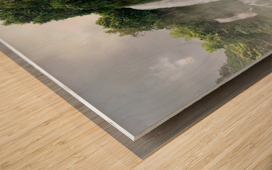 Dreamy Waterfalls Wood print