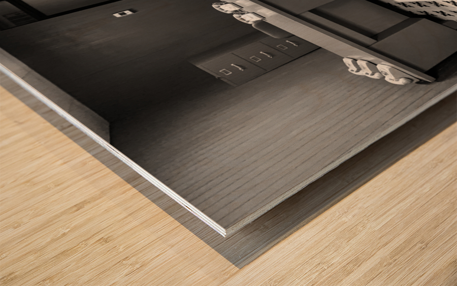 BW Old Office Wood print