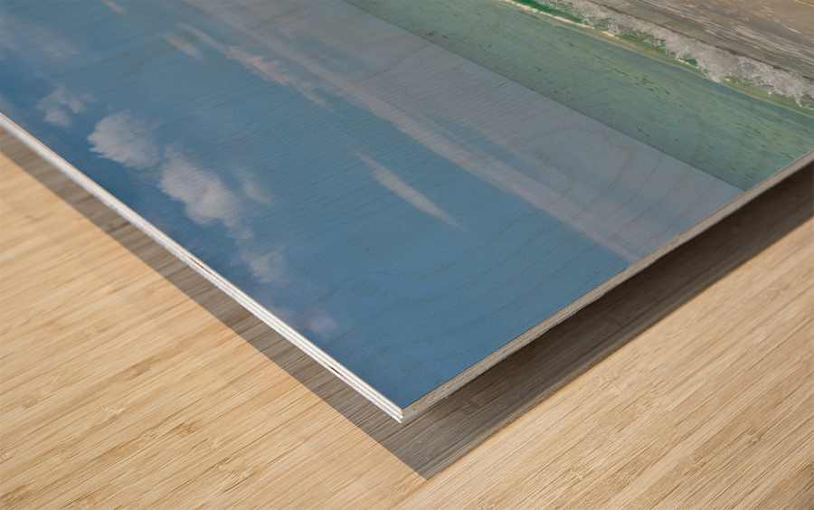 Chair on the Beach Wood print