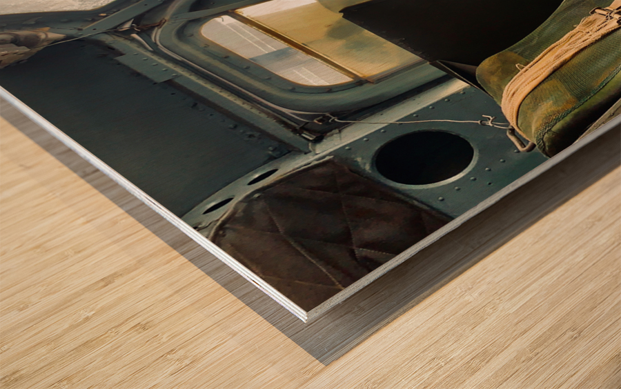 Inside the Helicopter Impression sur bois