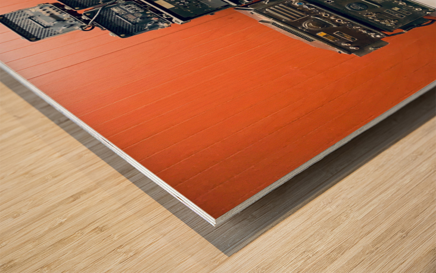 Control Station Wood print