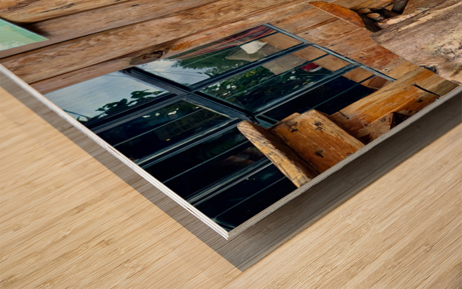 Dog Waiting Wood print