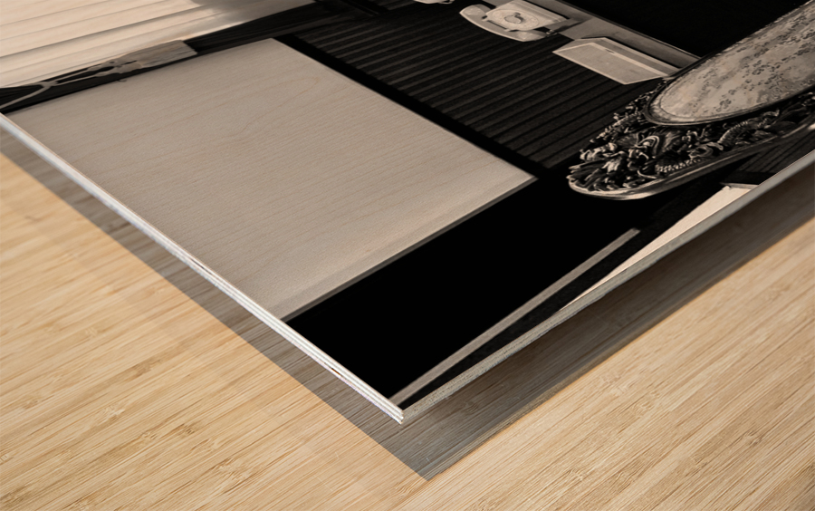 Old Phones in the Office Wood print