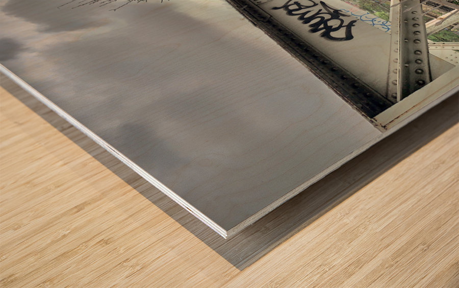 Tree on a Motorbike Wood print