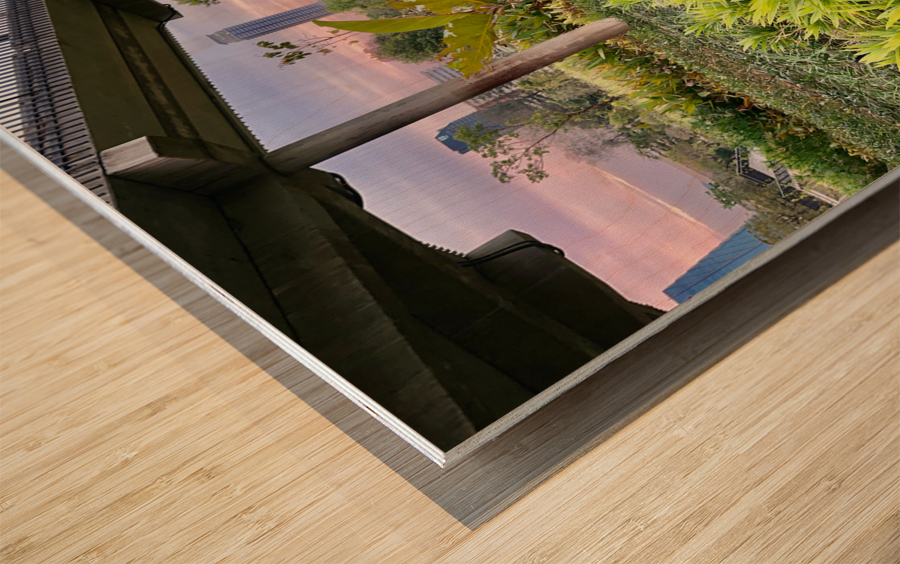 City Under the Bridge Wood print