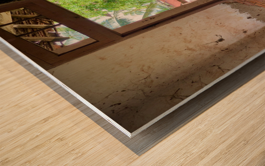 Goat by the Door Wood print