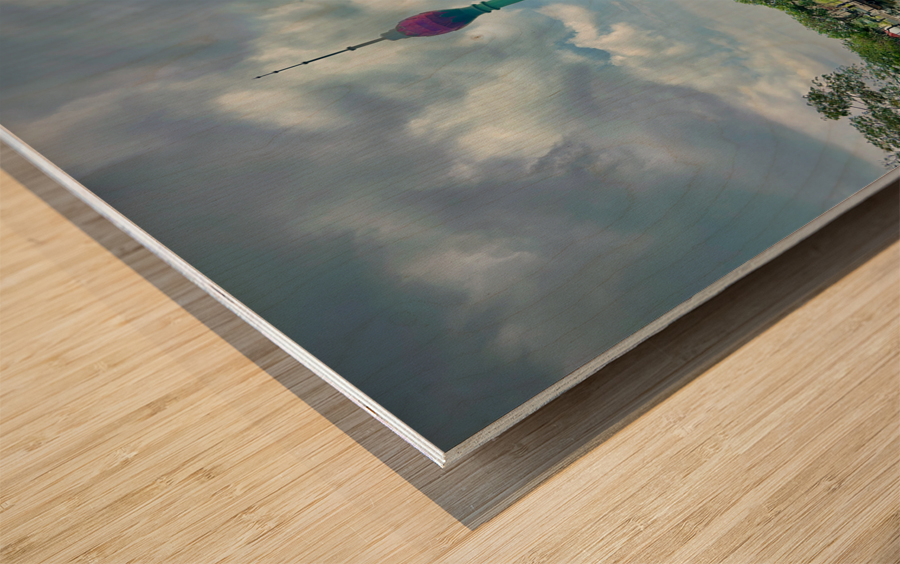 Lotus Tower 2 Wood print