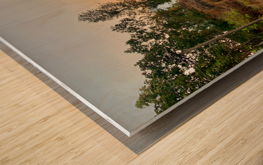 Sunrise Windy Road Wood print