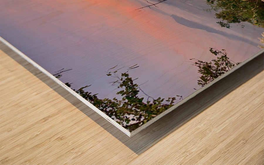 Sunrise Mountains Wood print