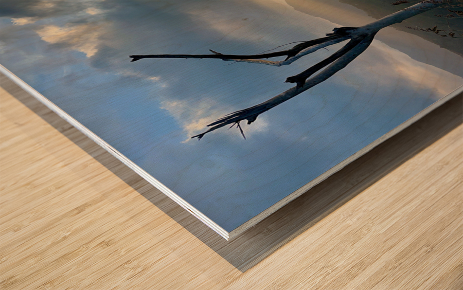 Sunrise Over the Mountain Wood print