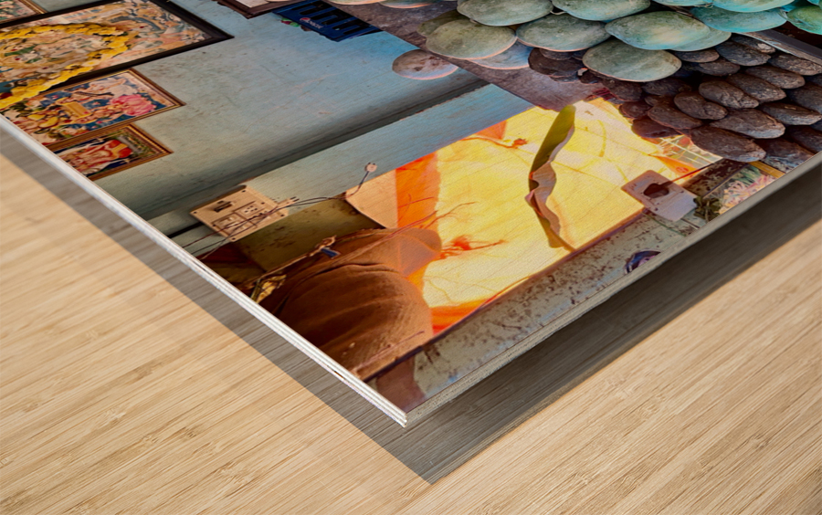 Vegetable Stand Wood print