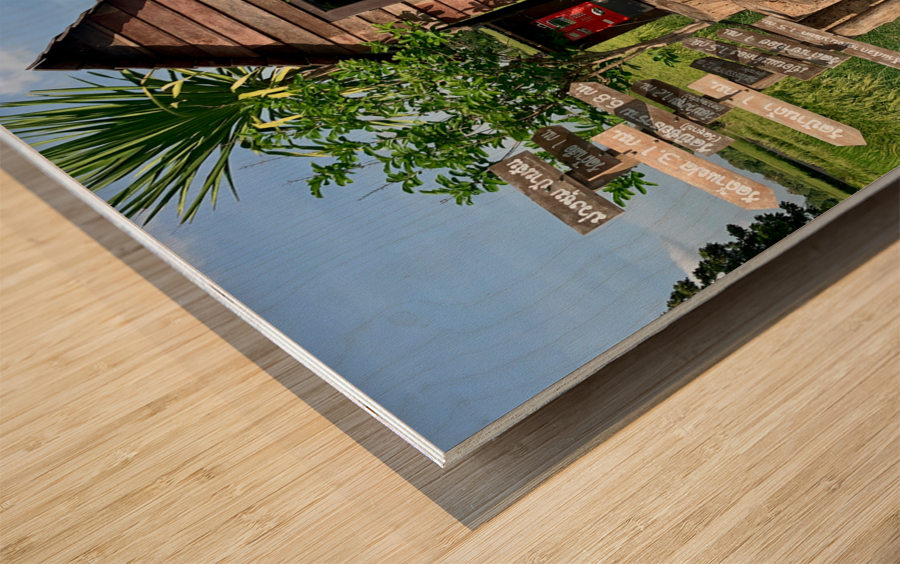 Shack in front of the Temple Wood print