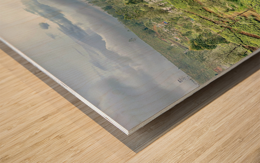 River Through the Tea Plantations Impression sur bois