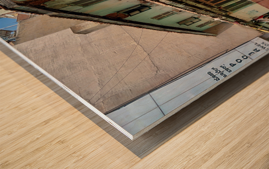 Indian Street Corner Wood print