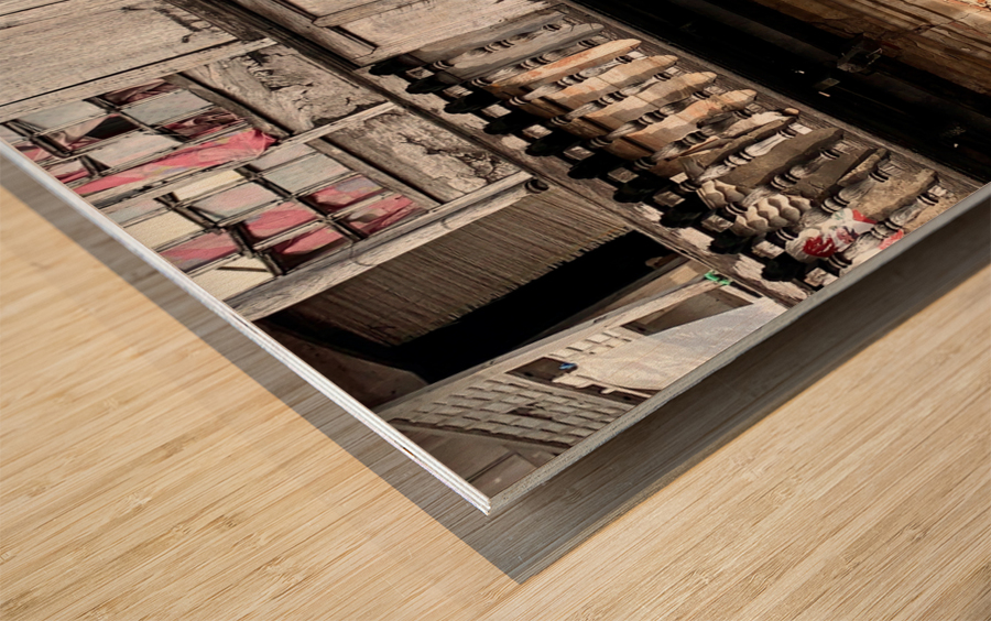 The Blue Doors Wood print