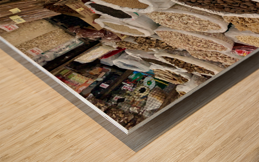 Dry Food For Sale Wood print