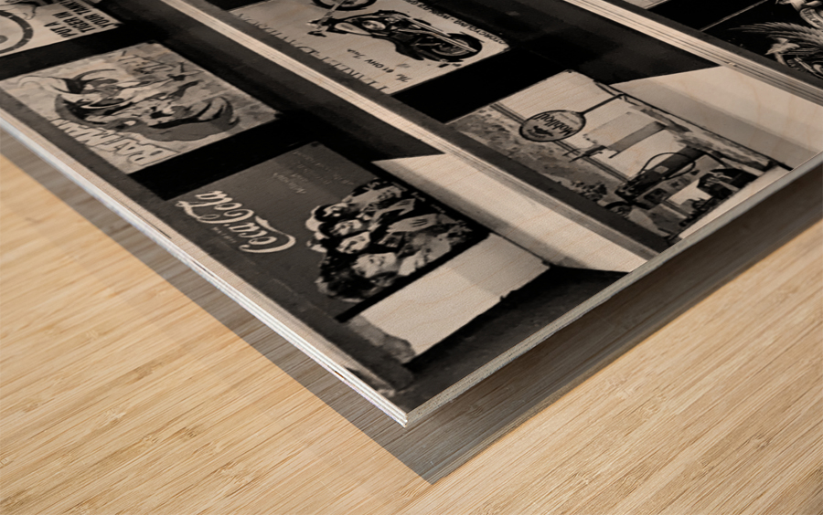 BW Vintage Stairs Wood print