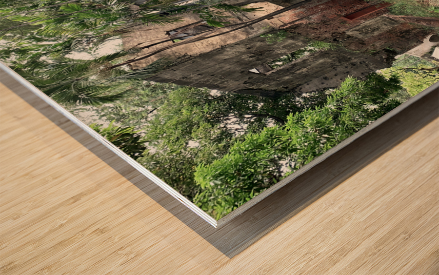 Anchored Buildings Wood print