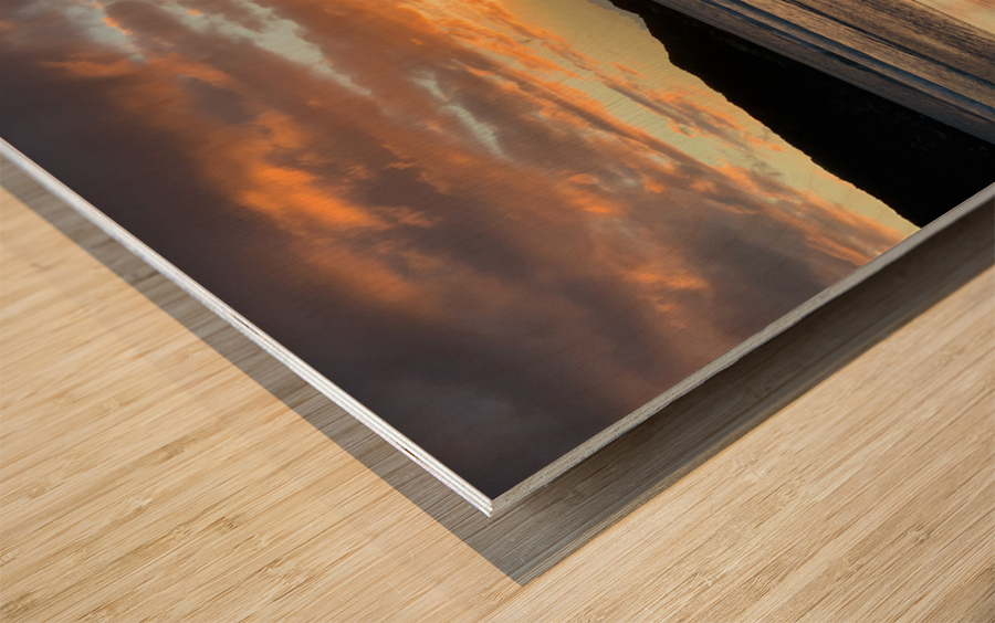 Amazing Sunset Wood print