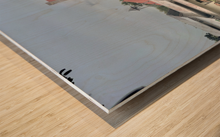 Kids Playing Soccer-Football Wood print