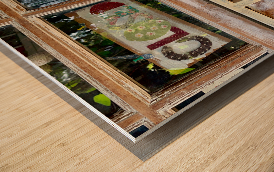 Open  Close Wood print