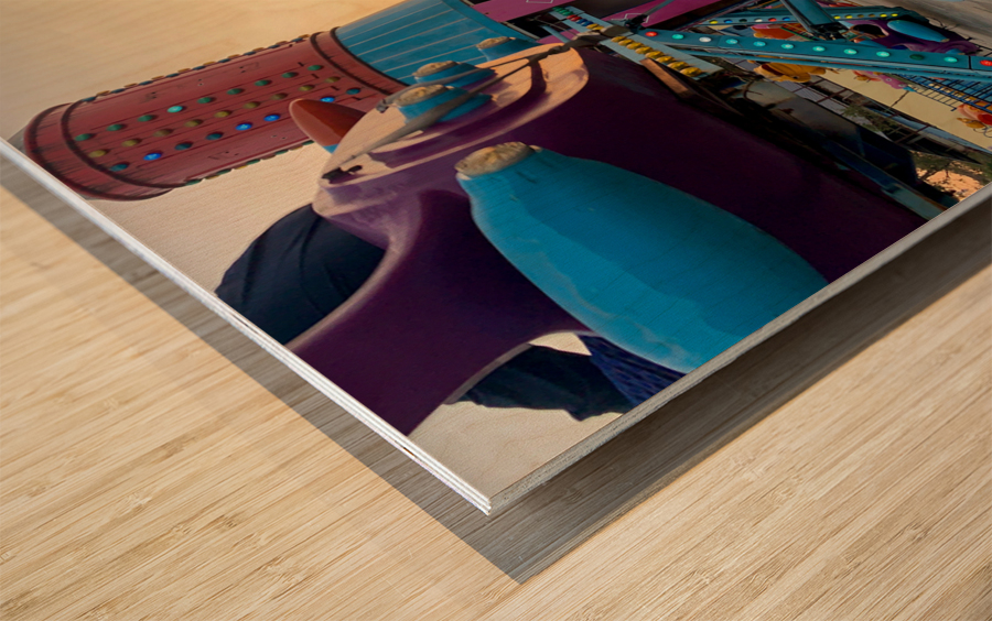 Riding Before the Sunset Wood print