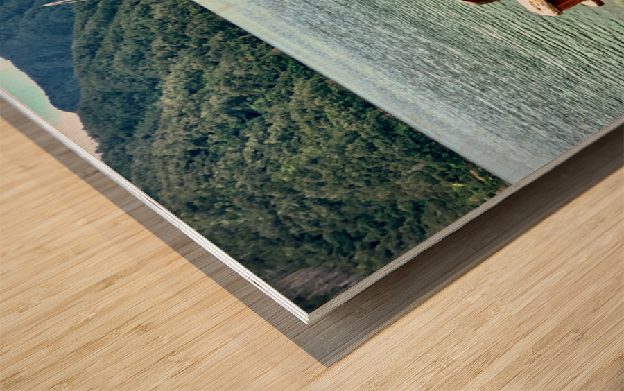 Sit by the Lake Wood print