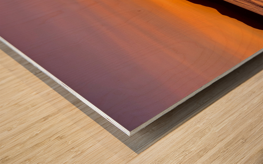 Purple Orange Sky Wood print