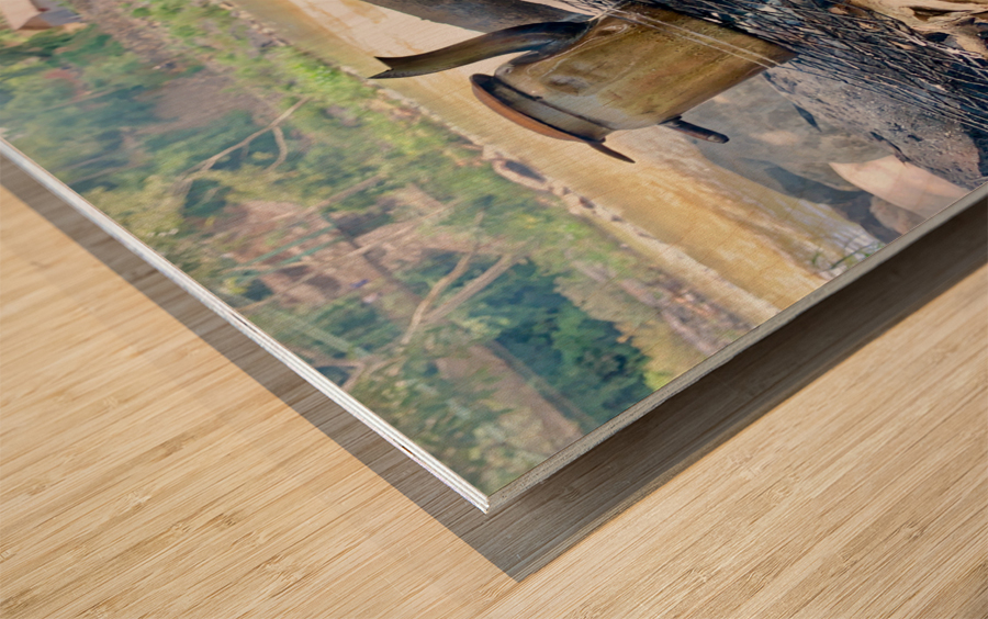 Corn and Tea on the Fire Wood print