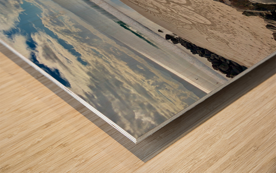 Art Design on the Beach Wood print