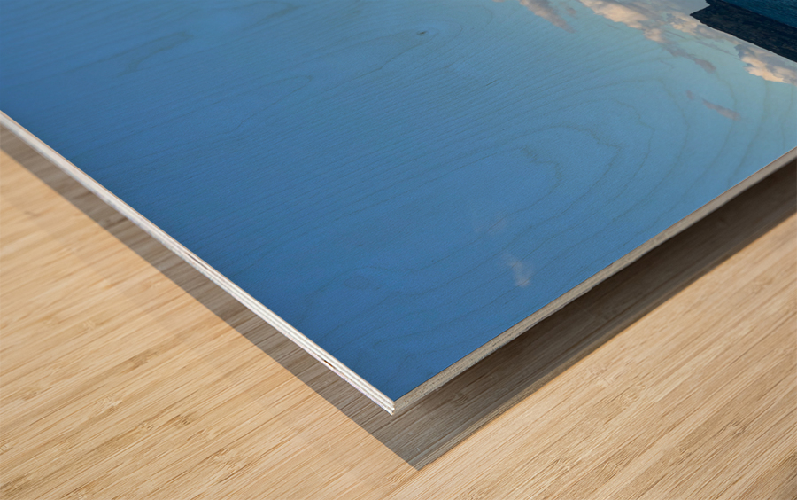 Lonely Sailing Wood print