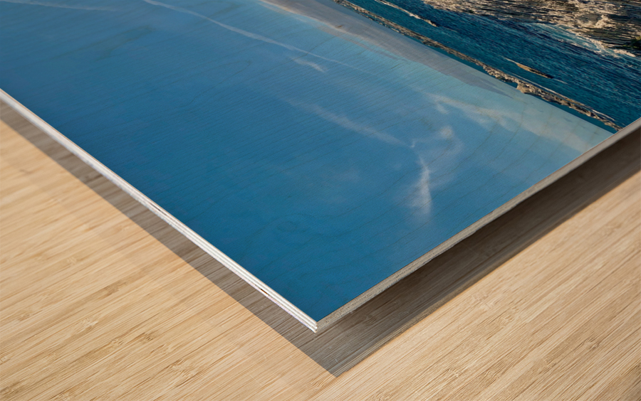 Light Gray Pancake Rocks Wood print