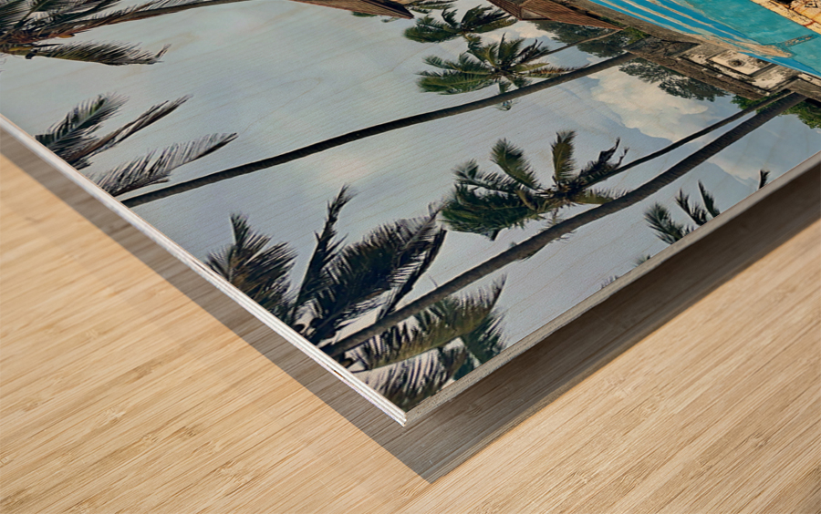 Living by the Beach Wood print