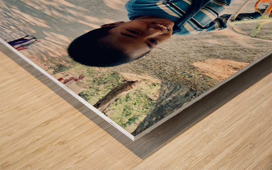 Running for the Bus Impression sur bois