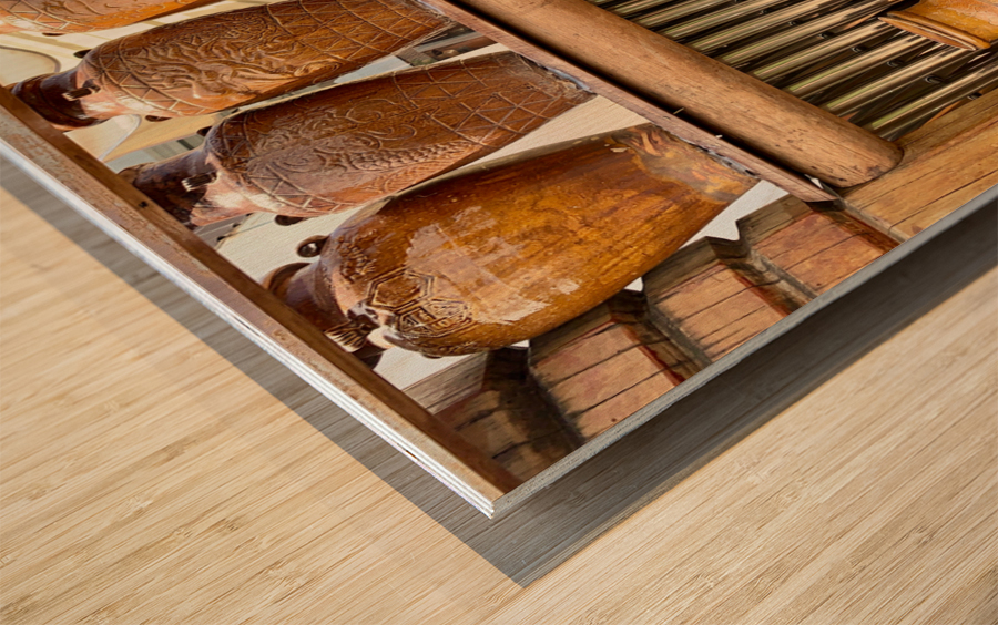 The Brown Jars Wood print