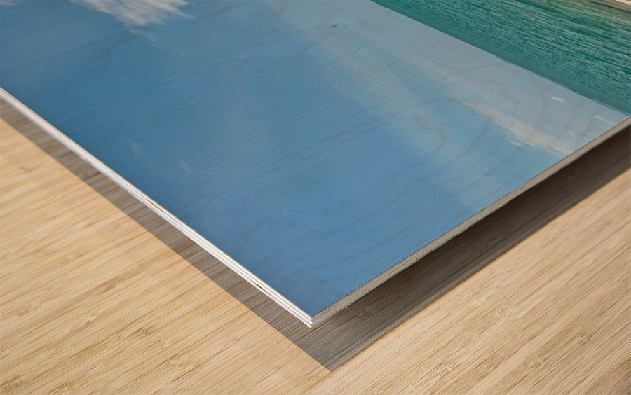 Triangles Beach Wood print