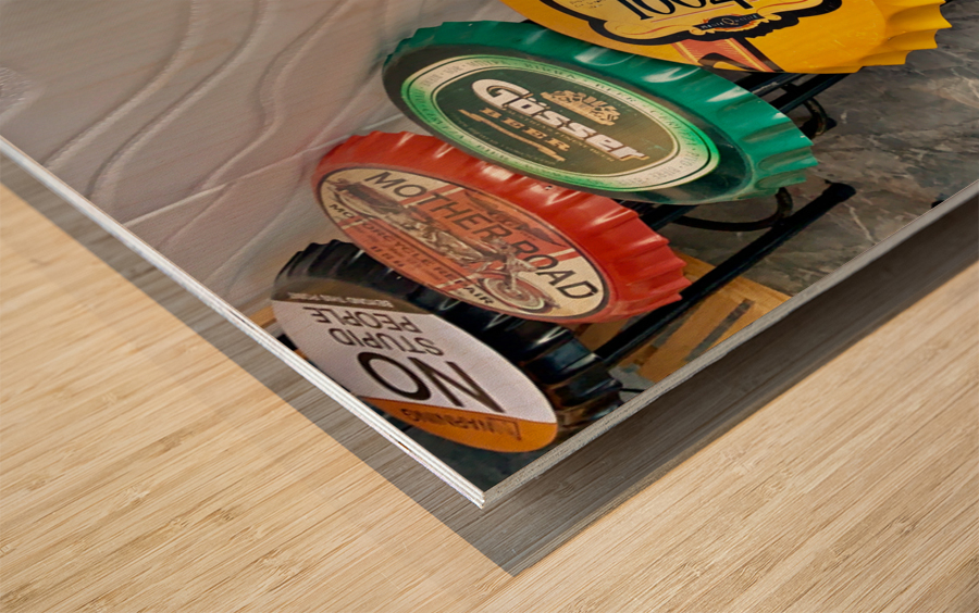 Beer Cap Stools  Wood print